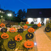 Jetec front view of entire 18-piece pumpkin set showing curb appeal