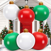 Jetec front view of six 24-inch inflatable balls—instant holiday curb appeal