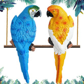 Jetec parrot front view showing bright blue and yellow colors and tropical appeal