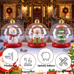 Jetec side view of Christmas tree inflatable illustrating size and color