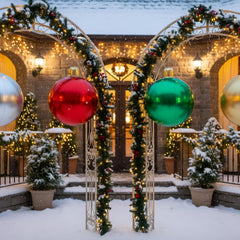 Jetec ornament beside a foot for scale showing 17-inch size clarity benefit