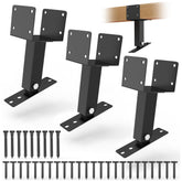 JEXALINE front view of three pergola brackets showing sturdy design and ready-to-install benefit