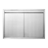 JIE JIN front view of double access door showing clean stainless finish and modern look