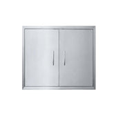 JIE JIN front view of double stainless steel doors showing clean fit and curb appeal