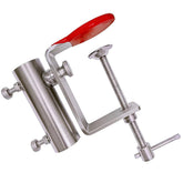 JINHAN clamp front view showing sturdy stainless-steel body and locking knobs for stability