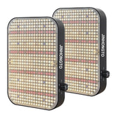 JINHONGTO front panel two-pack showing sleek housing and light output for efficient indoor growing