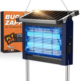 Jinyeda front view showing solar bug zapper and full lamp benefits