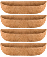 JINYICOCO front view of 4-pack 30-inch liners, durable natural planter protection