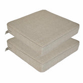 JMGBird front view of two packaged seat cushions showing size and design benefit