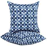 JMGBird front view of two pillows showing pattern and comfort benefit