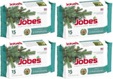 Jobe's Organics front packaging showing 4-pack and 15 spikes for easy identification and convenience