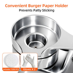 JOHAKYU three interchangeable 4, 5, 6 inch molds displayed for versatile patty-sizing
