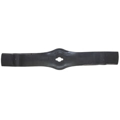 John Deere blade edge close-up highlighting durable carbon-boron steel benefit