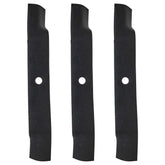 John Deere front view of three-blade set showing OEM fit and reliability