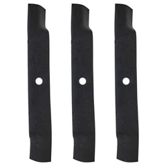 John Deere front view of three-blade set showing OEM fit and reliability