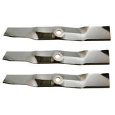 John Deere packaged three-blade set front view showing ready replacement benefits