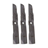 John Deere M115495 front view showing OEM blade trio and fit benefits