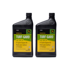 John Deere oil and oil filter closeup showing clean components for reliable lubrication