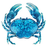 John's Studio front view of crab wall decor shows blue ocean colors and curb appeal