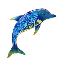 John's Studio dolphin front view showing vibrant colors and decorative impact