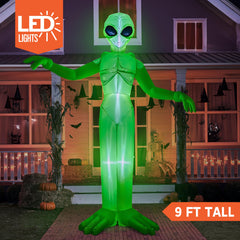 Joiedomi alien glowing at night with built-in LEDs for visibility