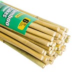 Jollybower front view of 50-pack bamboo stakes showing length and bundle for garden convenience