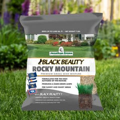 Jonathan Green established dark-green lawn in mountain yard showing durability