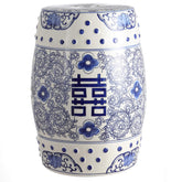 JONATHAN Y front view showing blue and white Double Happiness design and durable form
