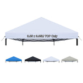 Joramoy white canopy top front view showing full coverage and clean look
