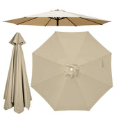 Jorohiker front view of khaki 9ft canopy showing full coverage and fresh look