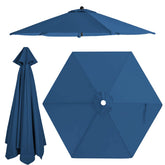 Jorohiker front view canopy showing gray-navy shade and patio coverage benefit