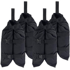 Jorohiker front view of four weight bags showing sturdy design and benefit of stable anchoring