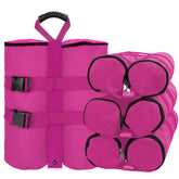 Jorohiker front view set of four weight bags showing balanced anchoring benefit