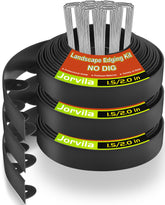 Jorvila front packaging showing three rolls and included spikes for quick setup