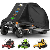 JosMega front view showing full mower coverage and secure fit