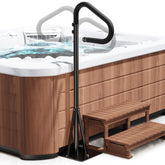 Josmimic front view of full 55–62 inch hot tub handrail showing stable fit