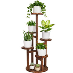 Jotboom front view of five-tier plant stand showing vertical space-saving benefits