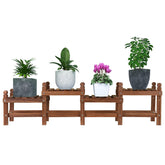 Jotboom front view of assembled plant stand showing tidy multi-pot display and stability