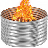 Jotesnew front view of 48-inch fire pit ring showing containment benefit