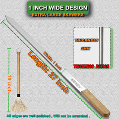 JOWHONK close-up V-shaped tip piercing food for easier skewering