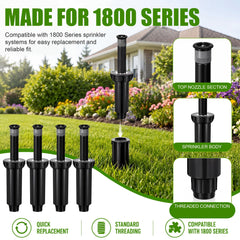 Jowwcen sprinkler spraying on lawn showing adjustable radius watering benefit