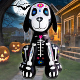 JOYEASE skeleton dog front view showing cute Halloween profile and curb appeal