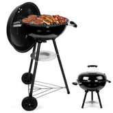 Joyfair front view assembled kettle grill showing compact footprint and portability