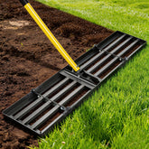 joyhalo front view of 48in rake showing durable head and wide coverage benefit