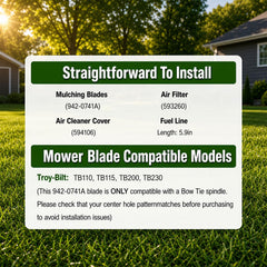 joytrace mulching blade closeup showing edge design for finer grass recycling benefit improved cut