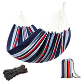 JoyView front view showing full hammock and stripes, comfortable lounging
