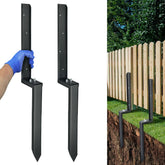 JPOIP assembled stake front view showing sturdy support for fence posts
