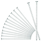 JPOIP front view of 100-pack galvanized spiral landscape stakes showing packaging and count benefit