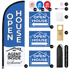 Jsngbse five double-sided yard signs with H-shaped stakes guiding buyers to the listing