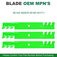 JSXDNWYJ blade tip bevel detail for durable bite and cleaner mowing benefit